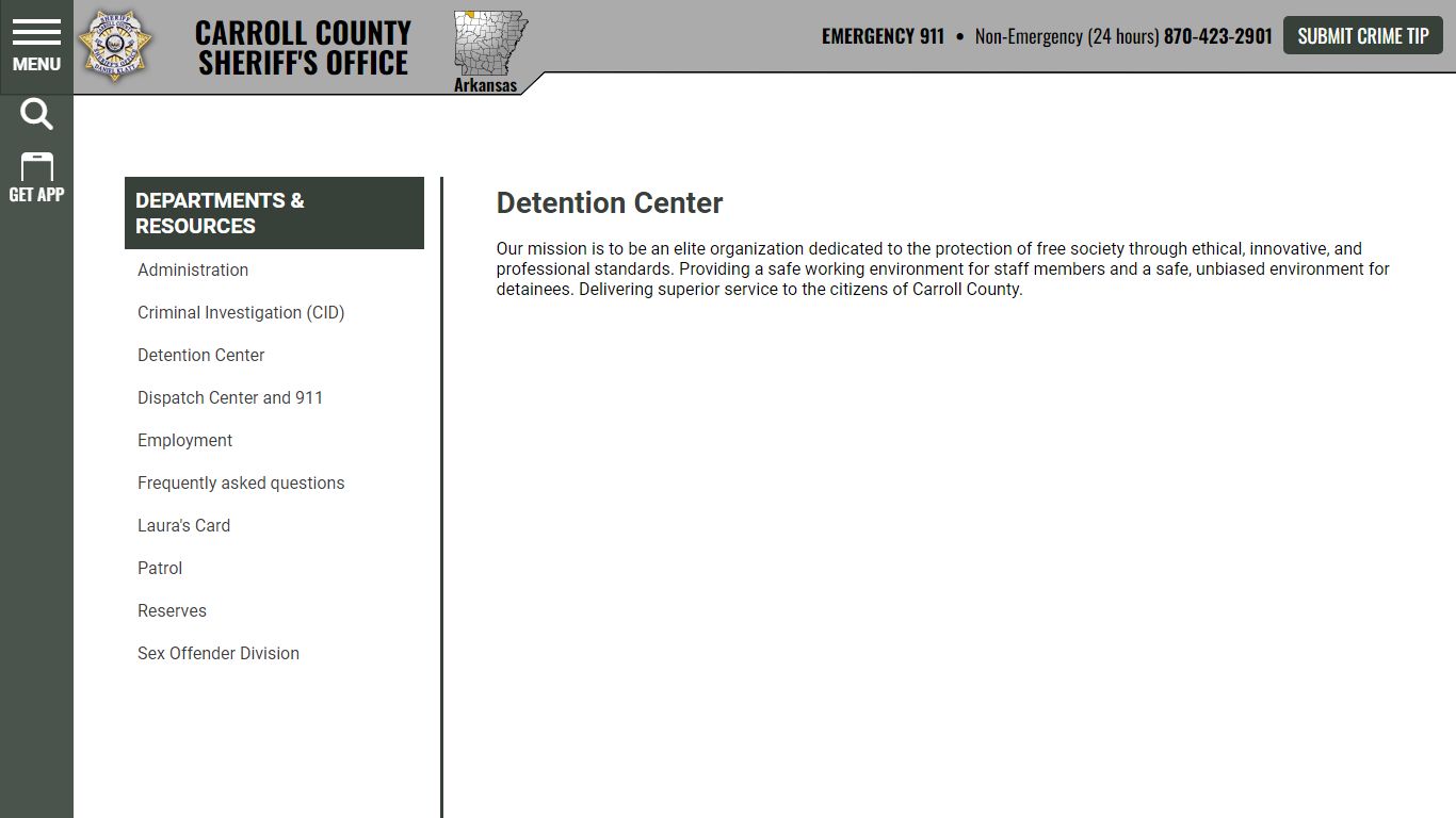 Detention Center | Carroll County Sheriff's Office